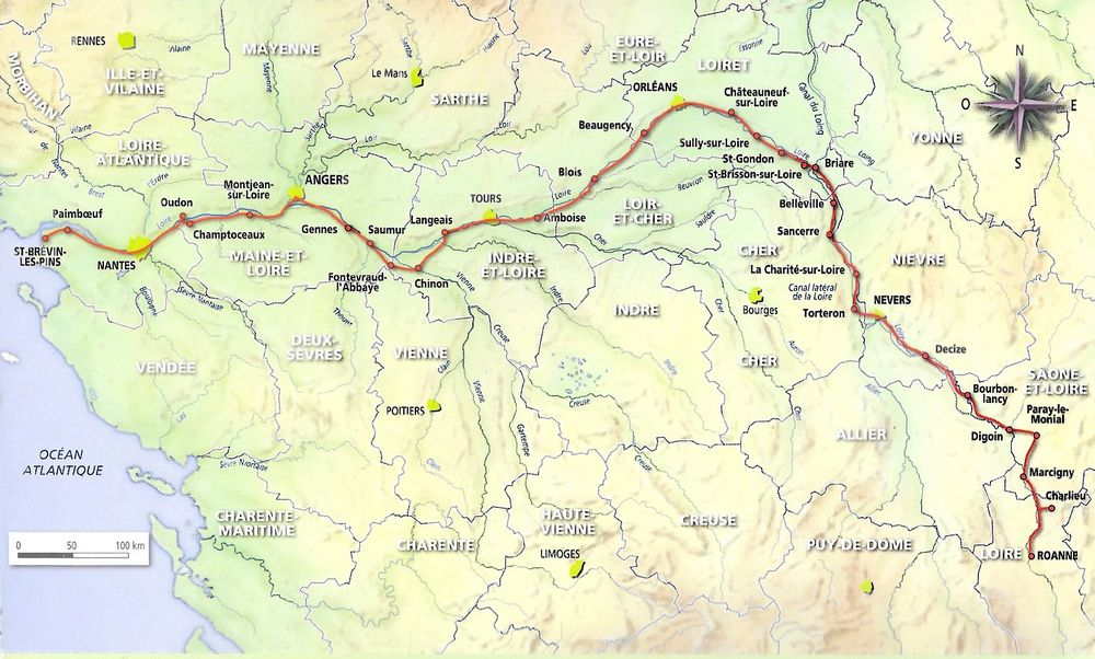 Trajet loire 2025 à vélo